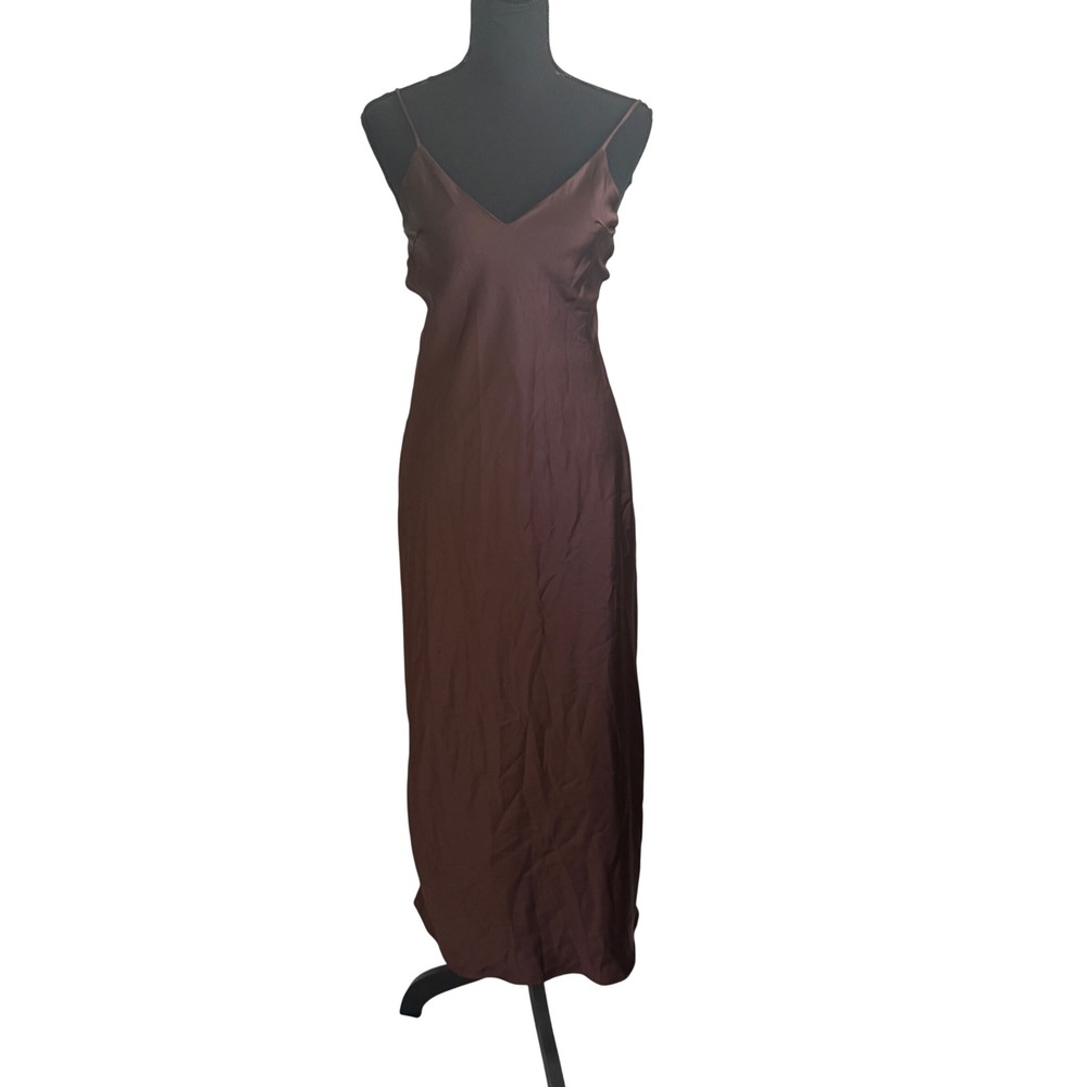 Zara Womens Satin Maxi Slip Dress Size XS Formal Party Elegant Cocktail Date